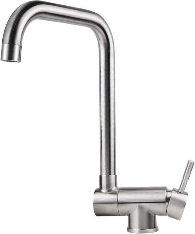 Robinet de cuisine pivotant pliant en acier inoxydable 304 robinet d'eau chaude et froide