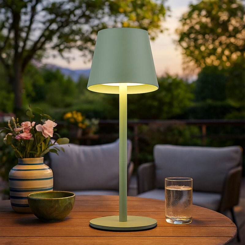 Globo Lighting - Außenleuchte Tischlampe Akku Tischleuchte Touchdimmer Flaschenaufsatz cct, grün, usb-c, led 3W 200Lm wa...