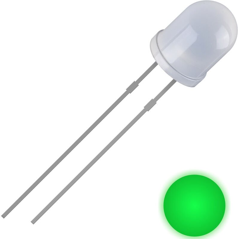 Quadrios - 2111O169 led bedrahtet Grün Rund 5 mm 2500 mcd 30 ° 20 mA 3 v