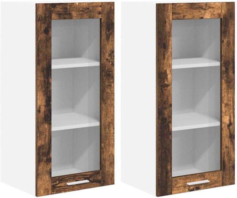 Hängeschrank Riga 2 pcs Geräucherte Eiche 40 x 31 x 80 cm vidaXL