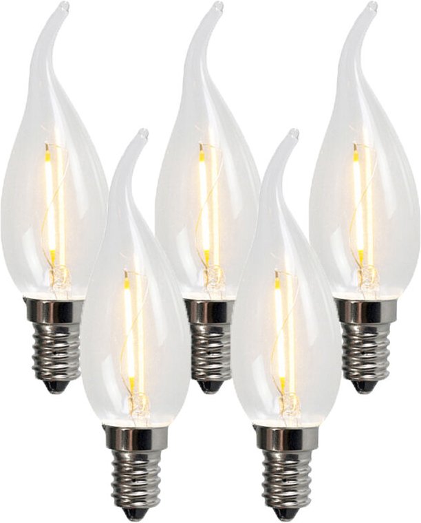 Luedd - Set mit 5 E14 LED-Filament-Kerzenlampen BXS35 1W 100LM 2200K