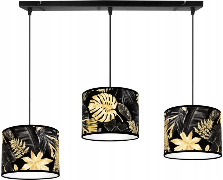 Deckenhängelampe, Lampenschirm, Goldene Blumen, Led