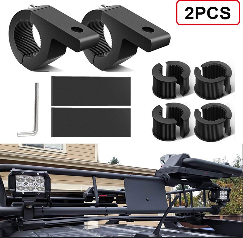 Set mit 2 Motorradscheinwerfer-Montagehalterungen für Geländewagen, LKWs und Motorräder - Universelle Scheinwerferhalter...