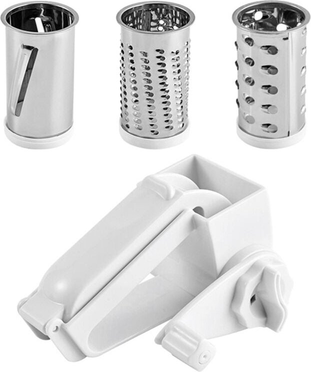 Tlily - 3-in-1-Käsereibe, Reibe mit Handkurbel, Handgehalten mit Griff