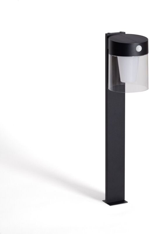 Led Bodenstehleuchte Außen Solar 1,5W 46cm Aluminium mit Bewegungssensor Efren Schwarz