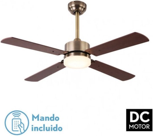 Fabrilamp - Lüfter 18w dc hupe Leder 4 asp.6 vel.107d Fernbedienung, Speicher und temp.3000-4000-6000k