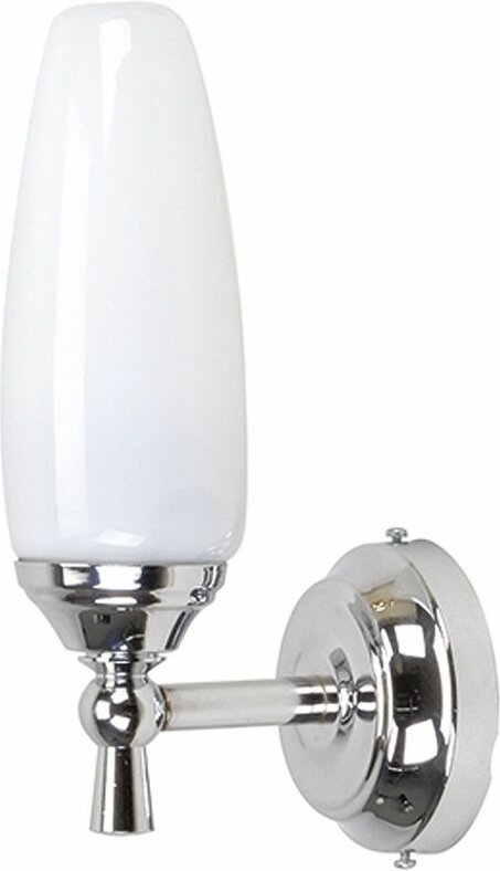 Badezimmerleuchte Messing Glas in Chrom Weiß E14 elegant Spiegel Bad