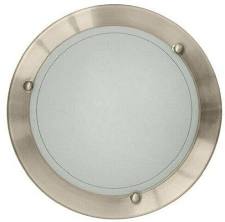 Runde Deckenleuchte 29cm 1xE27 Nickel satiniert GSC 0701938