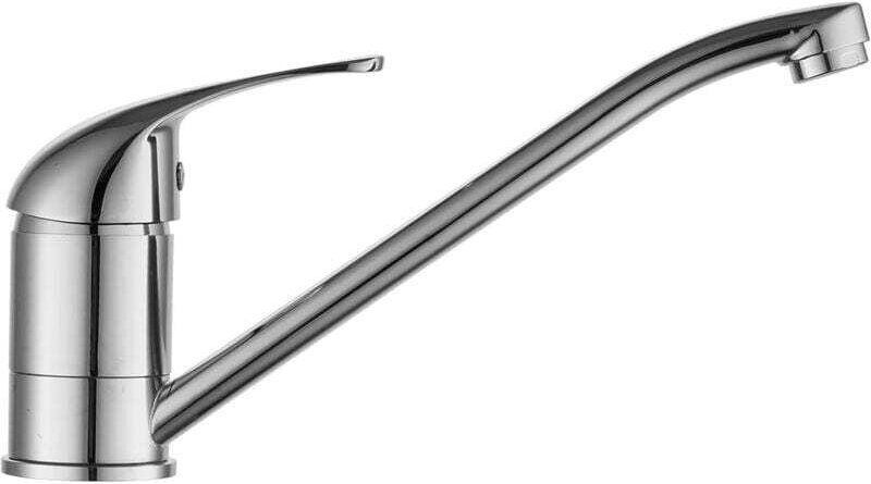 Verlängerte Einloch-Küchenarmatur für Gemüsespülbecken, Mischbatterie für Warm- und Kaltwasser, links und rechts drehbar...