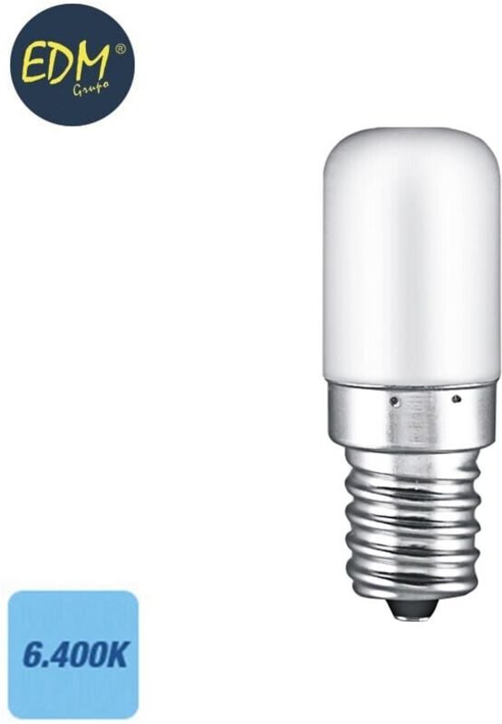 EDM - led Glühbirne, röhrenförmiger Kessel, E14, 1,8 w, 130 lm, 6400 k, kaltes Licht, ø 1,8 x 4,8 cm