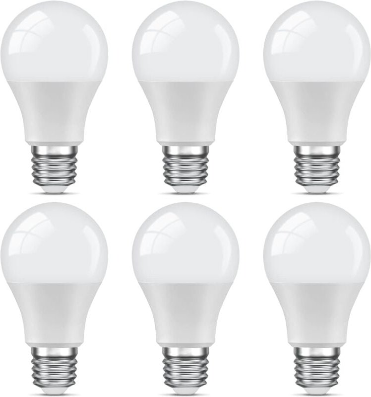 LED E27 Kaltweiß, 9 W entspricht 60 W, 6000 K, 806 lm, Standard-A60-Glühbirne mit Schraubsockel, nicht dimmbar, kein Fli...