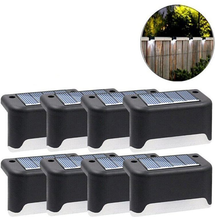 8er-Set Solarlampen für den Außenbereich – LED-Solarlampen wasserdicht für Terrasse, Außentreppen, Leitern, Zäune, Hof u...