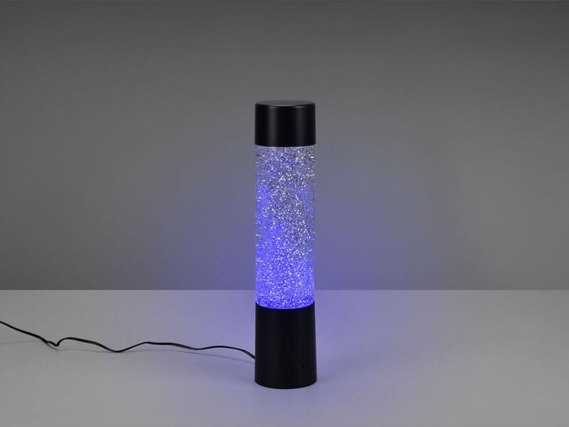 Reality Leuchten - led Tischleuchte glitter mit rgb Farbwechsel, Schwarz 34cm hoch