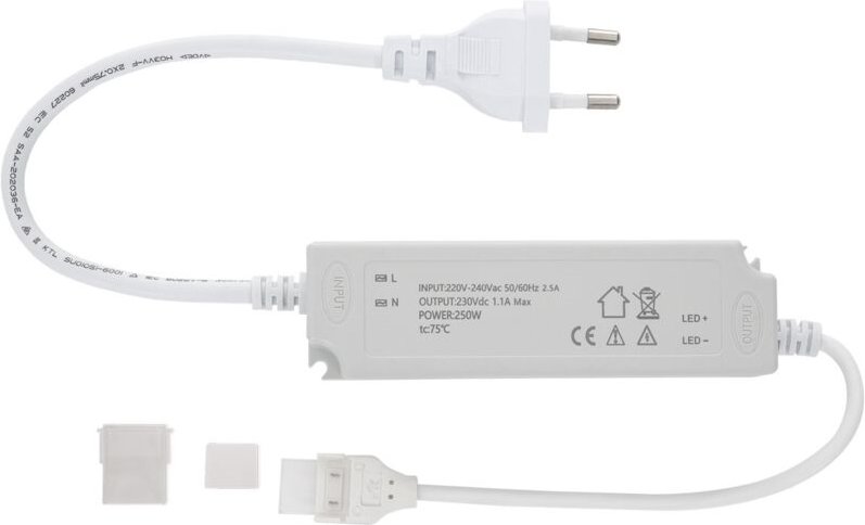 Treiber Flicker Free für selbstgleichrichtende LED Streifen 220 V AC COB SILICONE FLEX Breite 10 mm Einfarbig 250 W