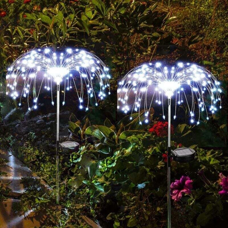 Solarleuchten für den Außenbereich, Garten, 120 LEDs, Solar-Feuerwerk, 40 Kupferdrähte, DIY-Lichterkette für Party, Terr...