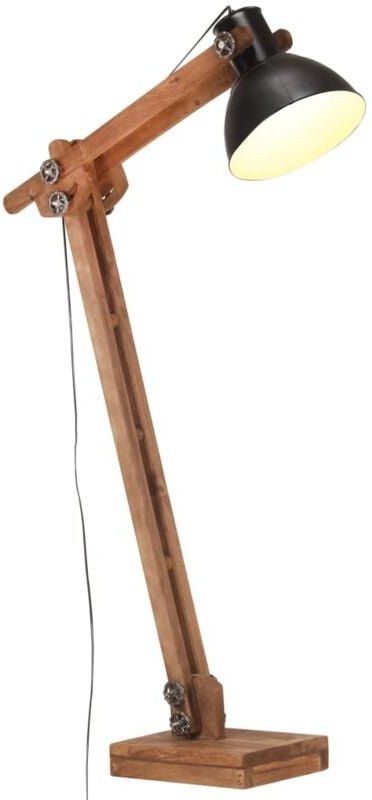 Stehlampe Schwarz Mango Massivholz E27 - Vidaxl