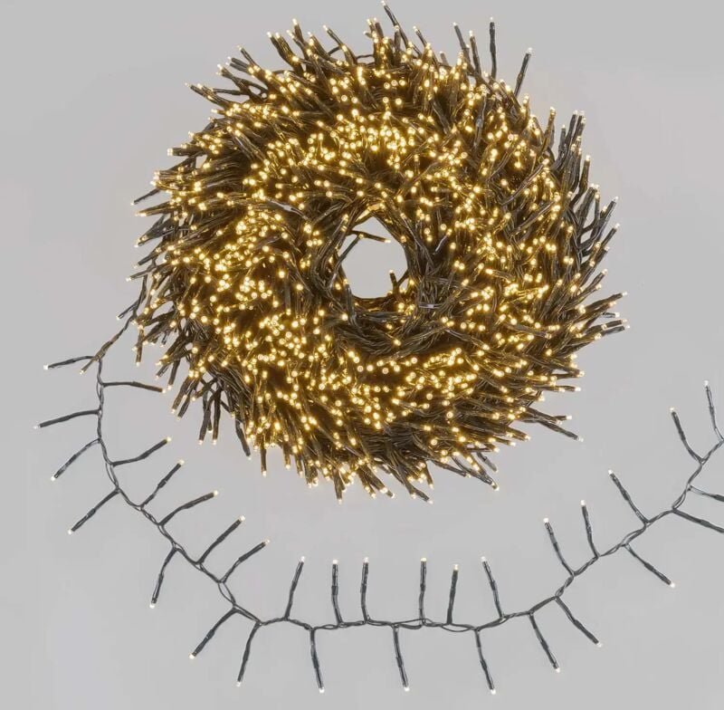 MiniCluster Lichterkette 40 m 2000 MiniLED warmweiß mit Timer