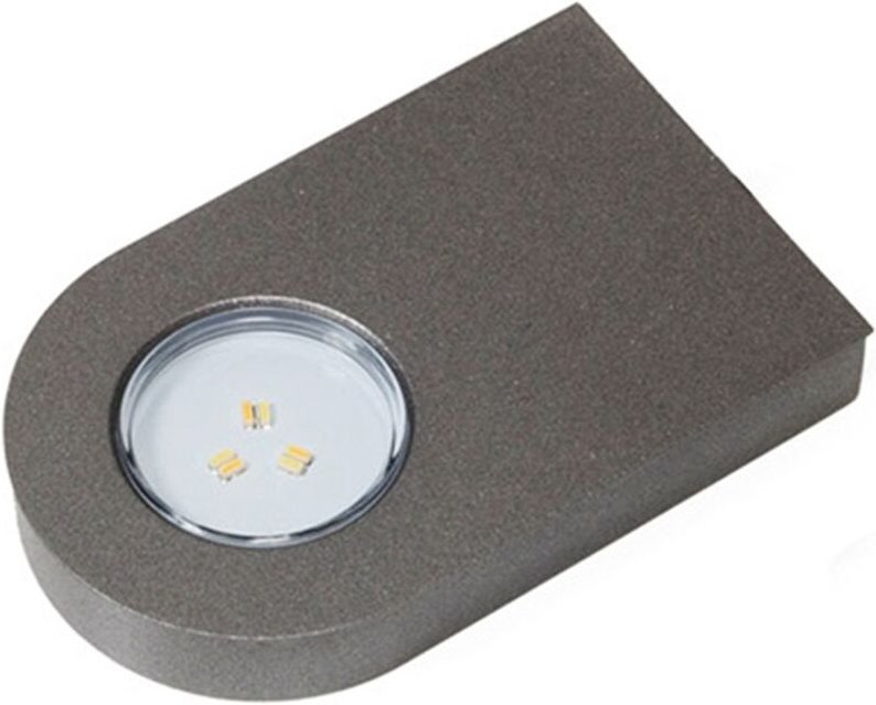 Anbauleuchte Glaspoint Warmweiß od.Emotion 12 v 0,8 w Rahmen Edelstahlfarben