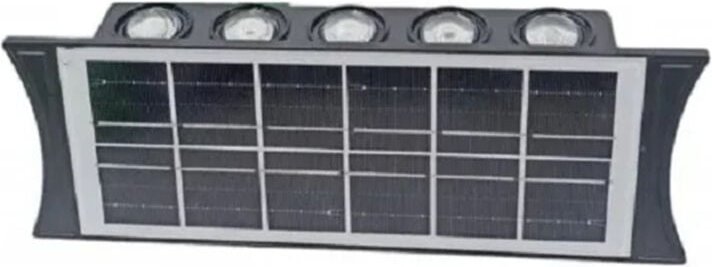 Trade Shop Traesio - Trade Shop - solar panel wandleuchte mit 10 wasserdichten leds aussenbeleuchtung -