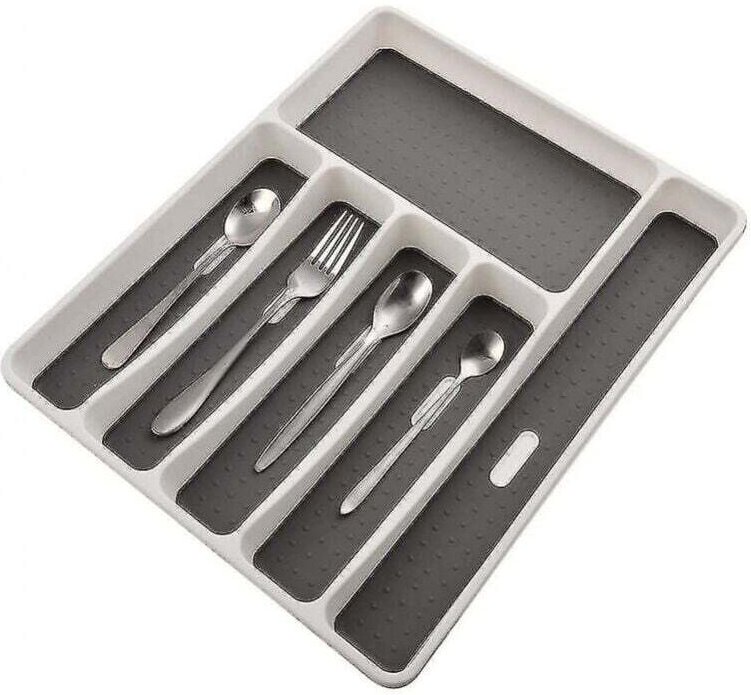 Besteckkasten für Schubladen, mit 6 Fächern, Besteckeinsatz für Küchen