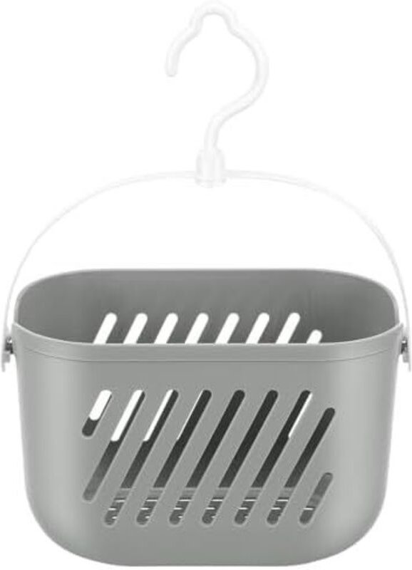 Csparkv - 23 x 13 x 14 cm Dusch-Organizer zum Aufhängen aus Kunststoff – tragbarer Aufbewahrungskorb mit Haken für Zuhau...