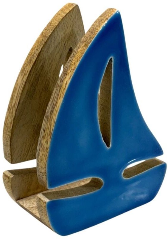 Dekorativer Serviettenhalter im maritimen Bootsdesign für Küche und Esszimmer, originelles Holzdesign, perfektes Tischac...
