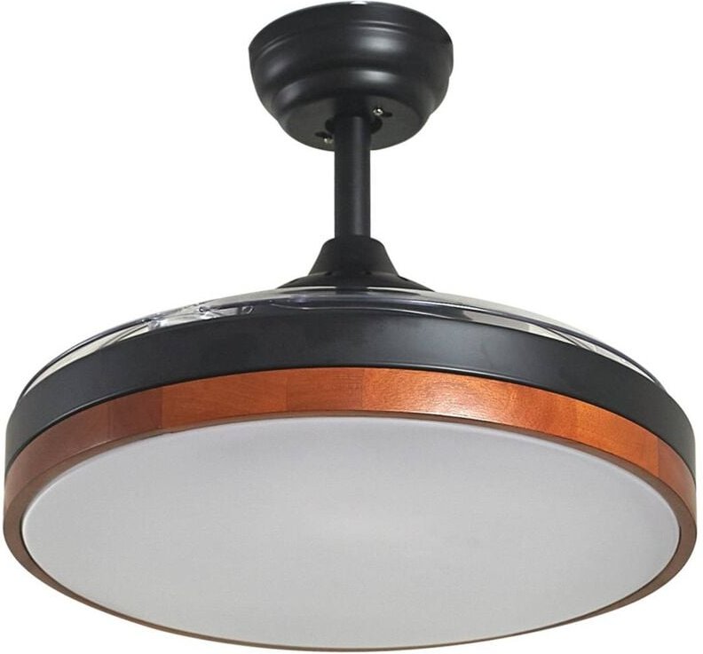 Deckenventilator mit Lampe 'Oras' aus Metall mit Fernbedienung für Wohnzimmer & Esszimmer von Lindby