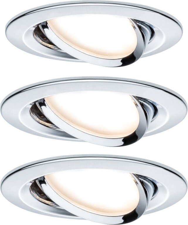 Paulmann 93452 Nova Einbauleuchte 3er Set LED LED 18 W Chrom (glänzend)