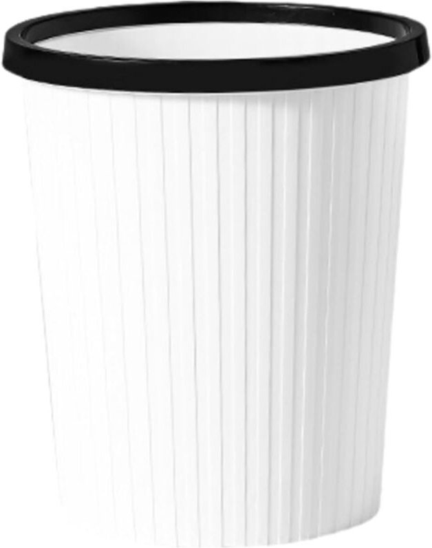Runder Mülleimer mit Druckring-Design, aus Kunststoff, geeignet für Badezimmer, Schlafzimmer, Küche, Büro, Kinderzimmer,...