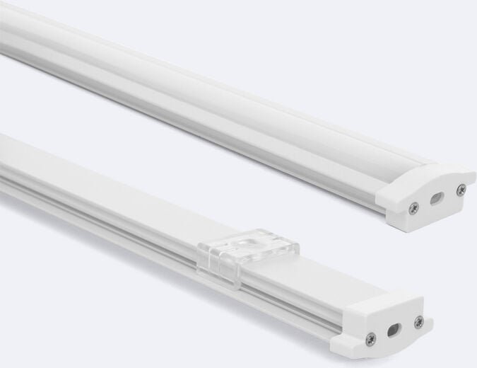 Thumbnail - Aluminiumprofil Wasserdicht IP65 Einbau 2m für led Streifen bis zu 8 mm Weiß 2 m Weiß transluzent
