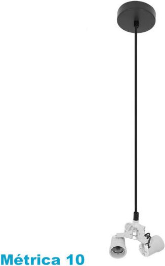 Arm. Anhänger Gesicht 3xe27 schwarz m10 regx10x10x10 cm