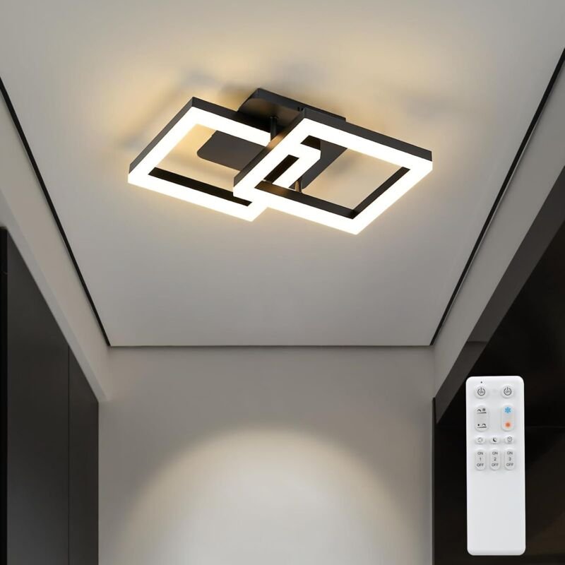 Antenlicht LED Deckenleuchte 20W,Rauten-Design,44x24cm Wandleuchte,Dimmbar 2700K-6500K,Fernbedienung,für Flur Diele Schl...