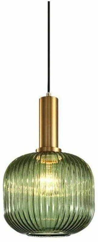 Vintage-Pendelleuchte im Industrie-Stil, moderner Retro-Stil, Glasschirm mit poliertem Messingständer, Energieeffizienzk...