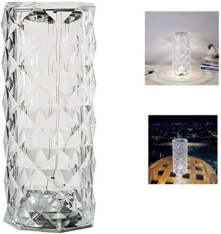 Wiederaufladbaretouchrosediamondcrystaltypeled-Tischlampe
