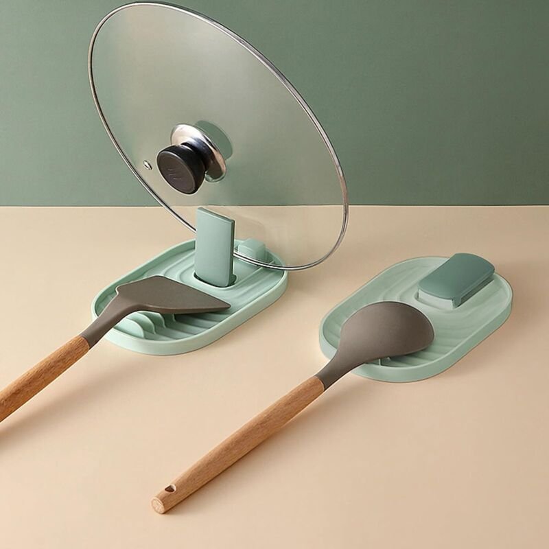 2-teilige Löffelablage, Küchenlöffelablage, Deckelablage, Utensilienhalter, für Herdplatte, Küchenutensilienhalter für S...