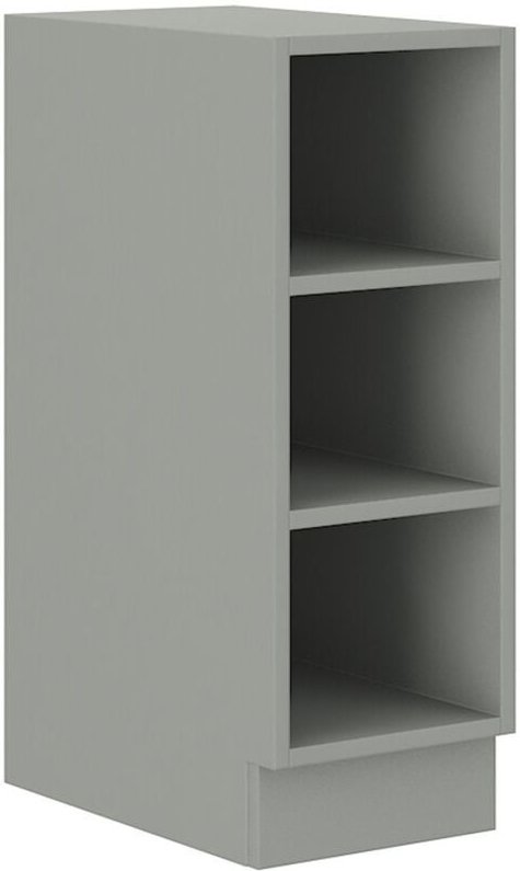 Küchen Preisbombe - Unterschrank Regal 30 cm Bianca Grey Rose - Grau Küchenzeile Küchenblock