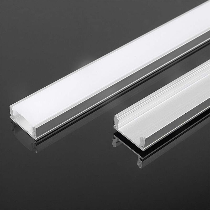 Aluminiumprofil Silber für LED-Streifen Satin 2000x17,6x6,9mm - V-tac