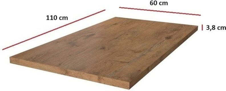 Thumbnail - Küchen Preisbombe - Arbeitsplatte 110 cm 38 mm Küchenzeile Küchenblock Eiche Lancelot Küche Vigo