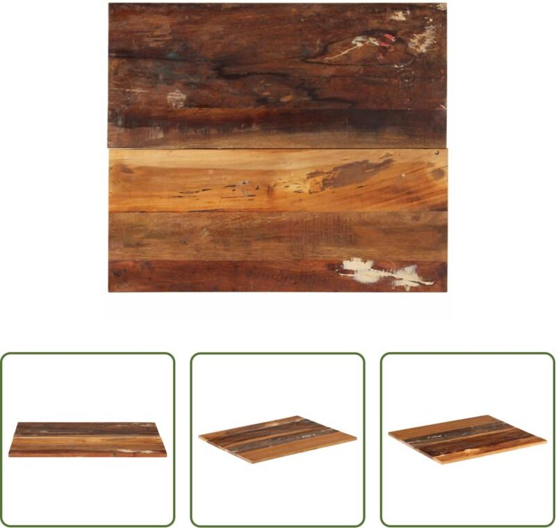 Altholz Tischplatte - Tischplatte Rechteckig 60x70 cm 15-16 mm Altholz Massiv