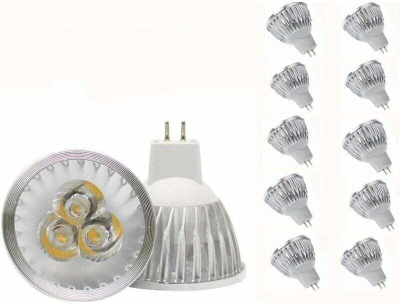 MR16 LED-Lampe, 3 W warmweiß, GU5.3, 12 V, 3 W LED-Spotlampe, geeignet für Einbaustrahler, entspricht einer 20-W-Halogen...