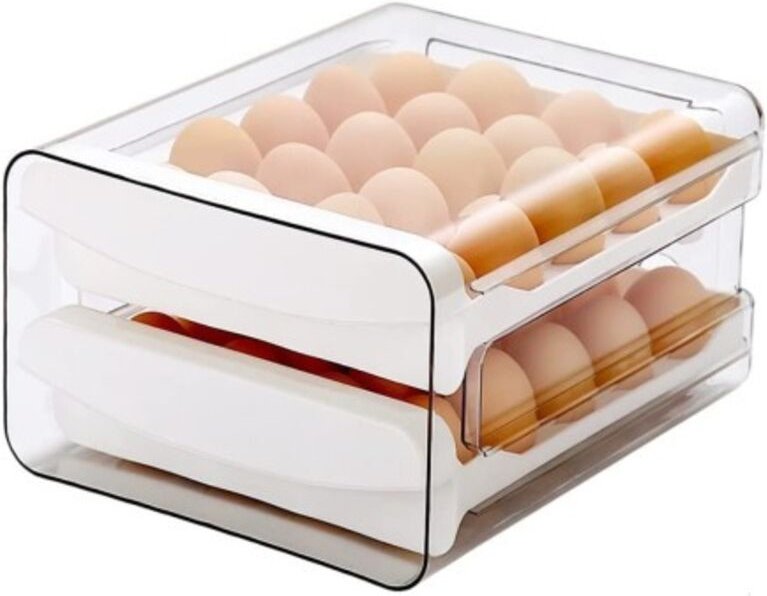 Eierablage für den Kühlschrank, 32 Fächer/2 Ebenen, Eierbehälter für den Kühlschrank, Eierschublade für den Kühlschrank,...