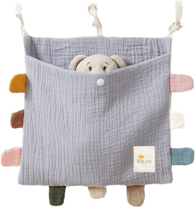 Babybett-Organizer aus Baumwolle, Aufbewahrungstasche fürs Bett, Aufbewahrungstasche für Babywindeln, Spielzeug, Kleidun...