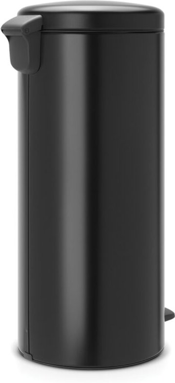 Brabantia Newicon Treteimer, Mülleimer, Abfalleimer, Matt Black, Schwarz, 30 L, 114540