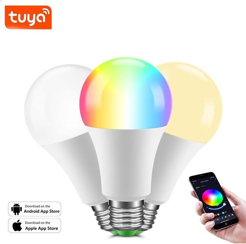 Intelligente Glühbirnen, WLAN-Bluetooth-Glühbirnen mit Farbwechsel, Musiksynchronisierung, 54 dynamische Szenen, 16 Mill...