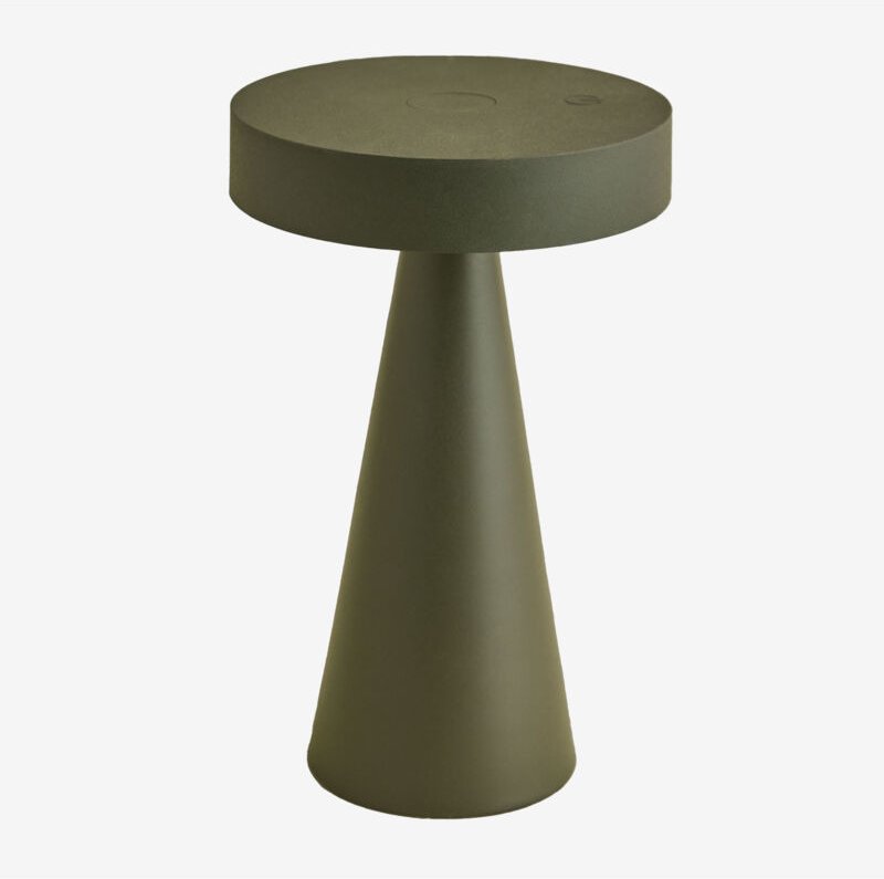 Sklum - Kabellose LED-Tischlampe für den Außenbereich Catinca Tiefes Grün Olive