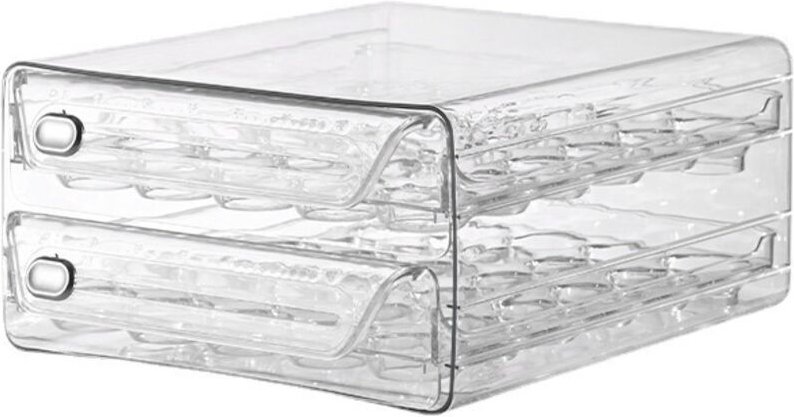 Eierfach für den Kühlschrank, herausnehmbarer Eierbehälter mit rutschfester Matte, transparente Eierbox, BPA-freier Eier...