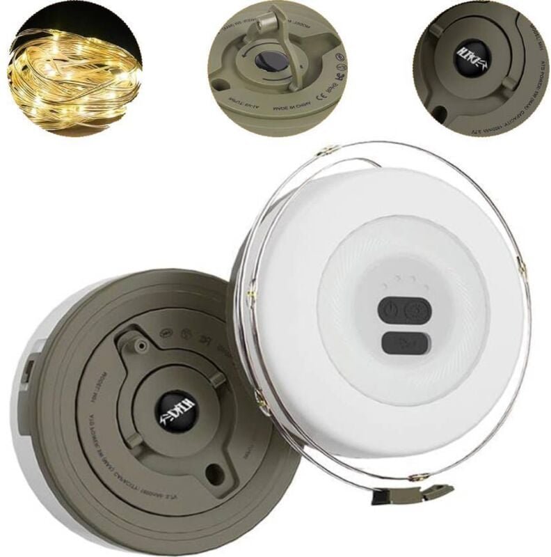 LED-Campinglampe, batteriebetrieben, herausnehmbar, dekorative Lampe, 10 m, warmweißes Licht