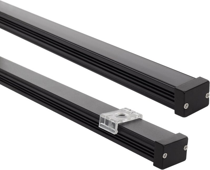 Thumbnail - Aluminiumprofil Wasserdicht IP65 Aufbau 2m für led Streifen bis 10 mm Schwarz 2 m Schwarz transluzent