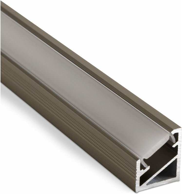 25er Pack - LED Profil-66 Edelstahloptik 2m Opal für LED Streifen