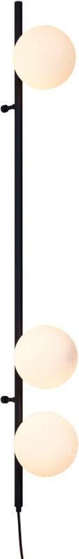 Design Wandleuchte Schwarz mit Mattglas 3-flammig - Vertical